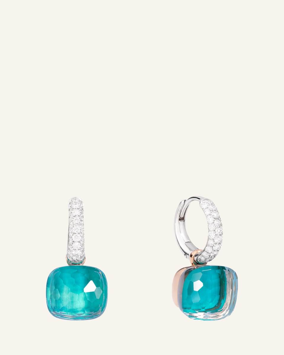 Nudo Drop Sky Blue Topaz Earrings